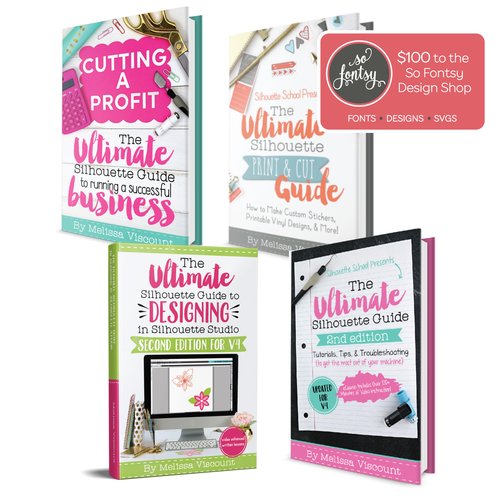 The Ultimate Silhouette Guide 2nd Edition V4 eCourse + Ultimate Silhouette Design Guide 2nd Edition for V4 eCourse + The Ultimate Silhouette Print and Cut Guide eBook + Cutting a Profit eBook